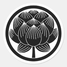 Adesivo Redondo Família Japonesa Crest-Lotus