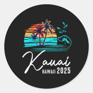 Adesivo Redondo Família Kauai Hawaii 2025 Summer Vacation Matching