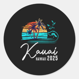 Adesivo Redondo Família Kauai Hawaii 2025 Summer Vacation Matching
