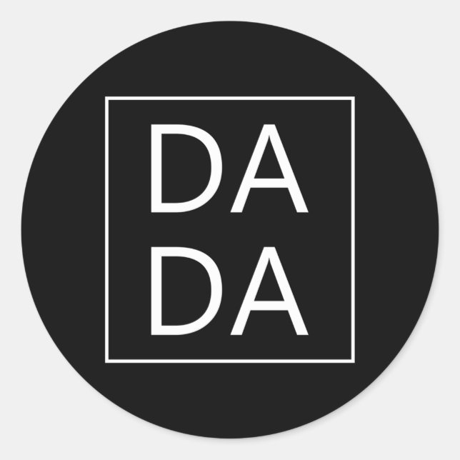 Adesivo Redondo Família Mãe Novo papai Dada (Frente)