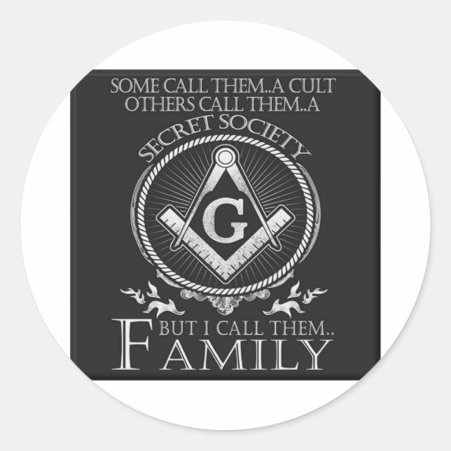 Adesivo Redondo Família Masons (Frente)