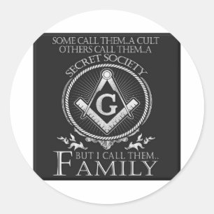 Adesivo Redondo Família Masons