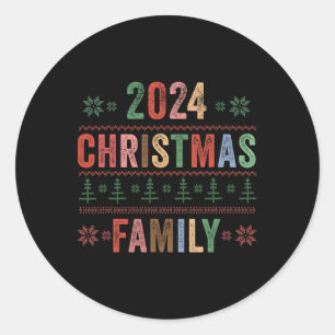 Adesivo Redondo Família Natal 2024 Correspondente Grupo Familiar X