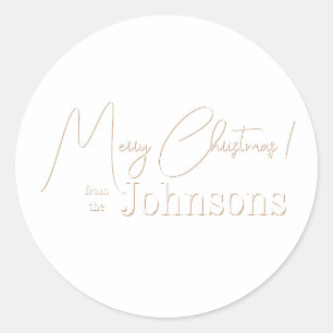 Adesivo Redondo Família natalina - Mínimo Boho White