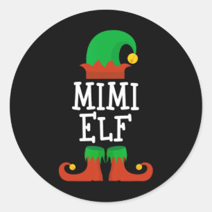 Adesivo Redondo Família O Mimi Elf Matando O Natal Pj Pajama X