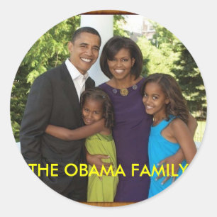 ADESIVO REDONDO FAMÍLIA OBAMA