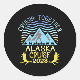 Adesivo Redondo Família Ou Férias Do Alaska Cruise 2023