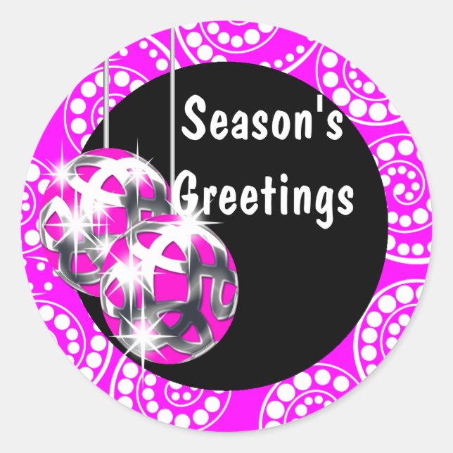 Adesivo Redondo Família profissional de Natal retrógrada PERSONALI (Frente)