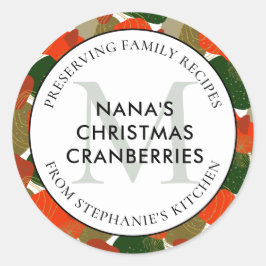 Adesivo Redondo Família Recebe Presente de Natal