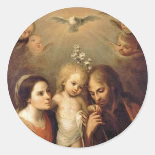 Adesivo Redondo Família santamente - Sacrada Familia