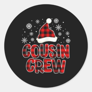 Adesivo Redondo Família Tripulante de Natal A Matar Xmas Buffalo