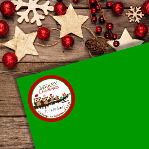 Adesivo Redondo Família Xmas Owl Personalizada Para Sua Família