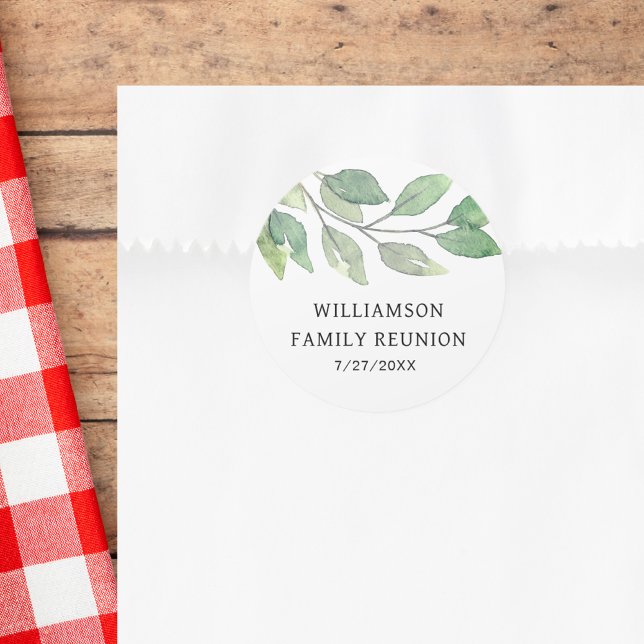 Adesivo Redondo Familiar Sindicato Verde Personalizado (Criador carregado)