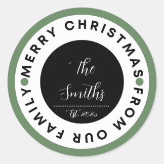 Adesivo Redondo Family Christmas