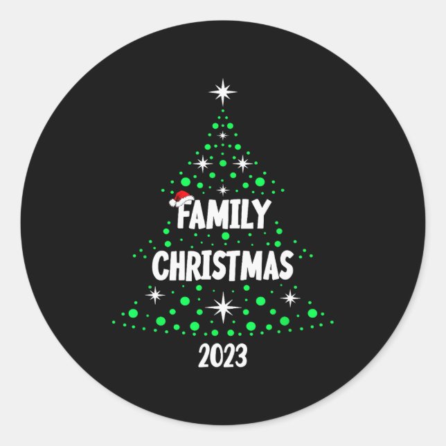 Adesivo Redondo Family Christmas 2023 Christmas 2023  (Frente)