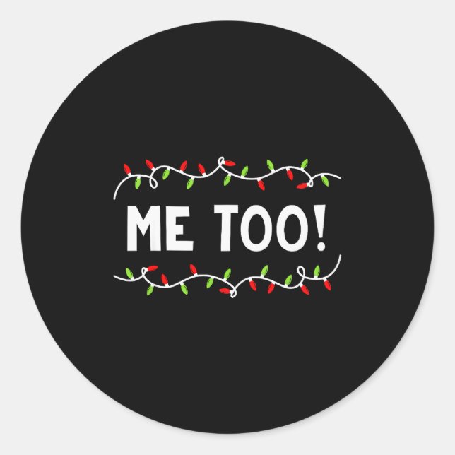 Adesivo Redondo Family Christmas Shirt I Don't Do Matching But I D (Frente)