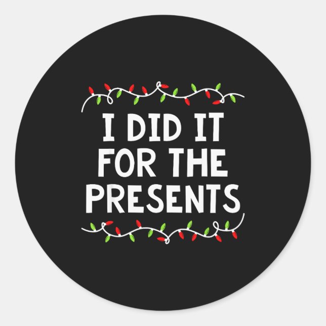 Adesivo Redondo Family Christmas Shirt I Don't Do Matching Outfits (Frente)