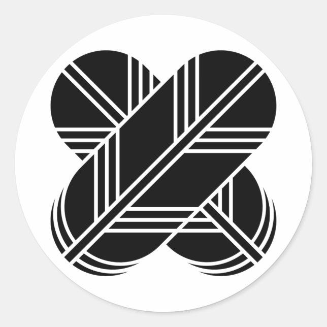 Adesivo Redondo [Family Crests] Crossed hawk feathers (Frente)