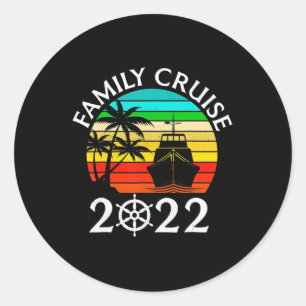 Adesivo Redondo Family Cruise 2022 Cruise Family Matching Group S