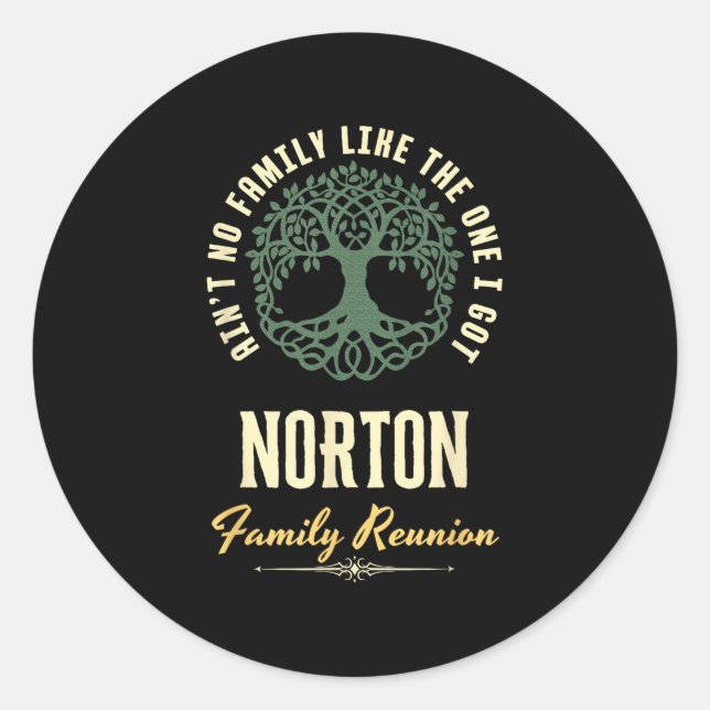 Adesivo Redondo Family Reunion 2025 Matching Design - Norton  (Frente)