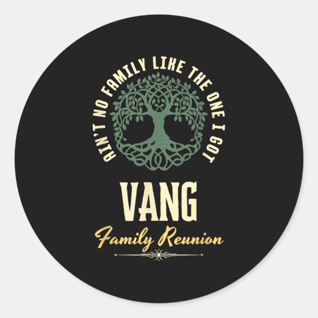 Adesivo Redondo Family Reunion 2025 Matching Design - Vang  (Frente)