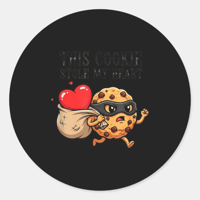 Adesivo Redondo Fanny Cookie Day National Chocolate Chip Designer  (Frente)