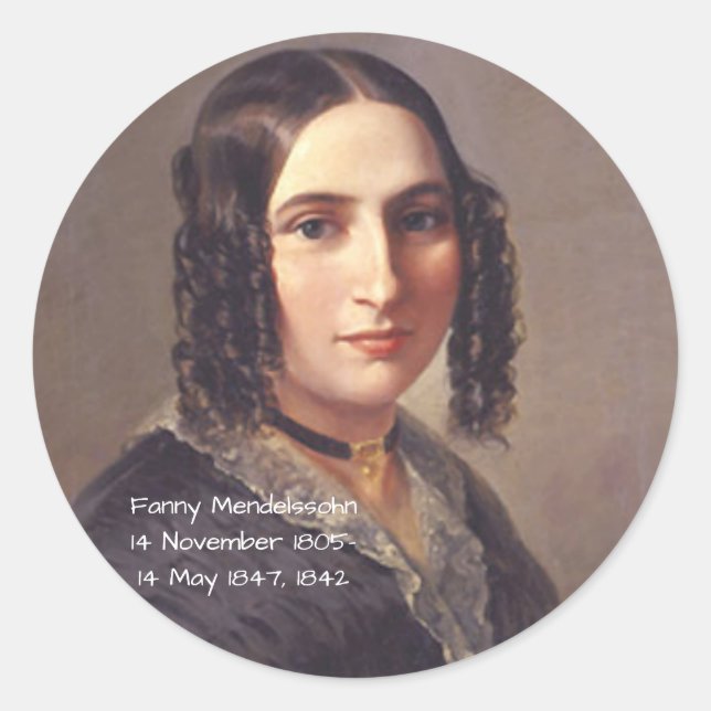 Adesivo Redondo Fanny Mendelssohn, 1842 (Frente)