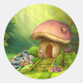Adesivo Redondo Fantasia cogumelo