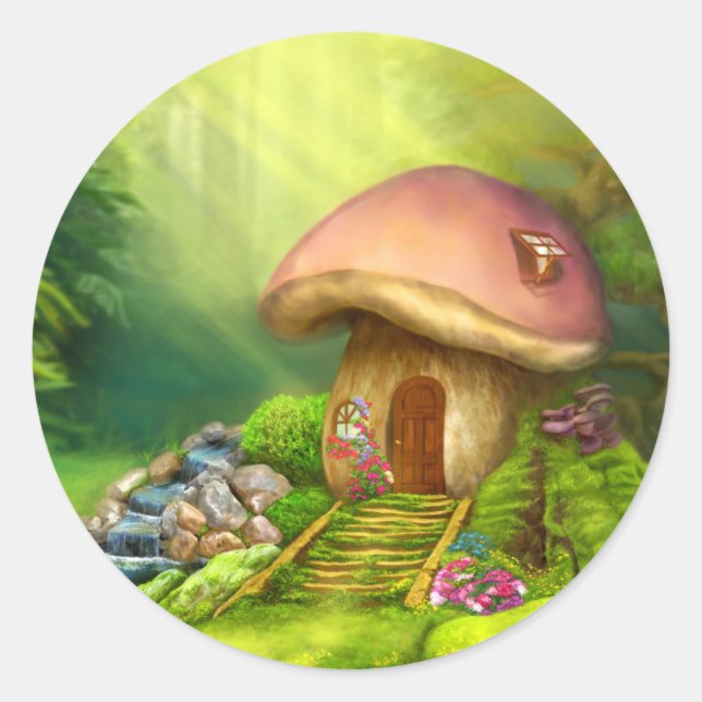 Adesivo Redondo Fantasia cogumelo (Frente)