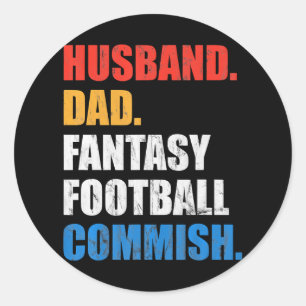 Adesivo Redondo Fantasia de Futebol do Pai Marido Fantasy