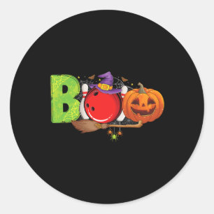 Adesivo Redondo Fantasia de Halloween de Boliche Boo para Amantes 