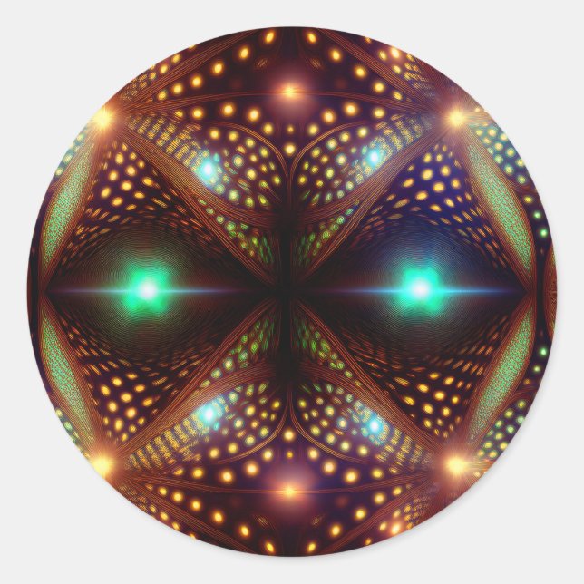 Adesivo Redondo Fantasia Fractal Mandelbrot (Frente)