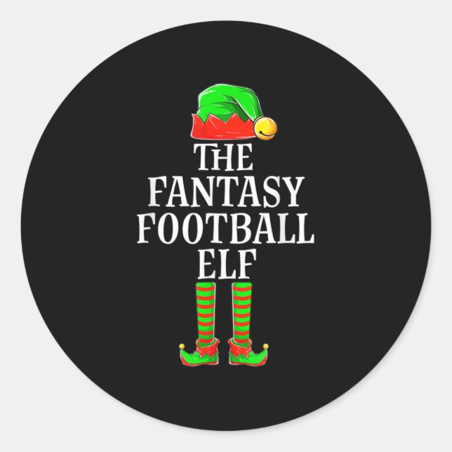 Adesivo Redondo Fantasia Futebol Elf Roupa Boy Christmas (Frente)
