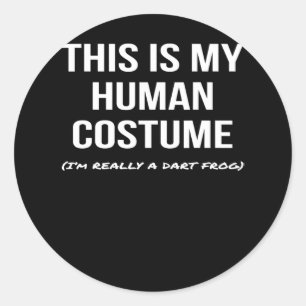 Adesivo Redondo fantasia humana é uma obra de sapo dardo halloween