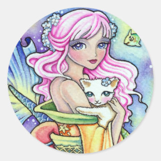 Adesivo Redondo * Fantasia no Oceano Exótico * Sticker