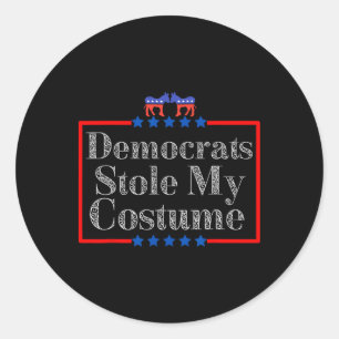 Adesivo Redondo Fantasias de Halloween Trump 2025