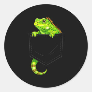 Adesivo Redondo Fantasias de iguana réptil lagarto halloween homen