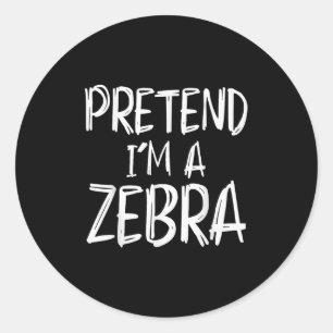 Adesivo Redondo Fantasie Eu Sou Um Disfarce De Zebra Para Festa De