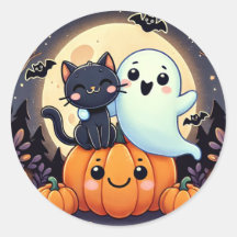 Fantasma Amigável e Halloween de Gato