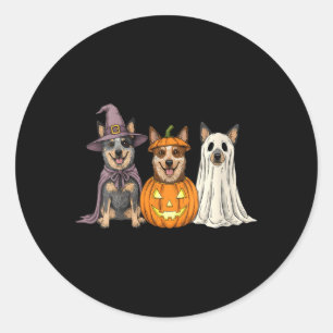 Adesivo Redondo Fantasma Assustador de Halloween de Mulheres Cacho
