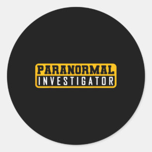 Adesivo Redondo Fantasma Caça Paranormal Investigador