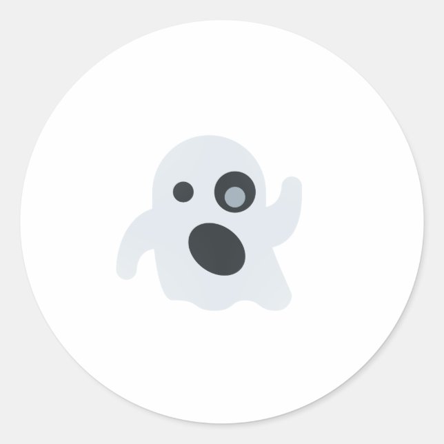 Adesivo Redondo fantasma emoji (Frente)