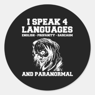 Adesivo Redondo Fantasma Engraçado Caça Camisa Sarcástico Paranorm