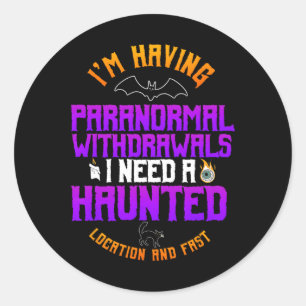 Adesivo Redondo Fantasma Hunter Paranormal Caça Espírito H de Hall