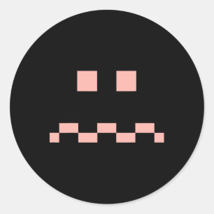 Adesivo Redondo Fantasma Vulnerável do Arcade Video Game