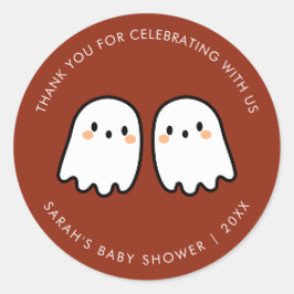 Adesivo Redondo Fantasmas Cute Duplos Problemas Gêmeos Favoritos a