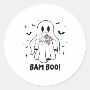 Adesivo Redondo Fantasmas de Halloween Bam Boo Mahjong Fantasia Ro