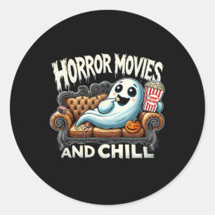 Adesivo Redondo Fantasmas do Fantasma do Halloween e Chill Mov