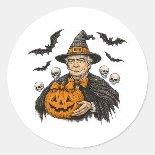 Adesivo Redondo Fantasmas Halloween Assustador Boo Zumbi Abóbora E