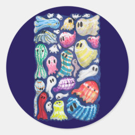 Adesivo Redondo Fantasmas inclusivos